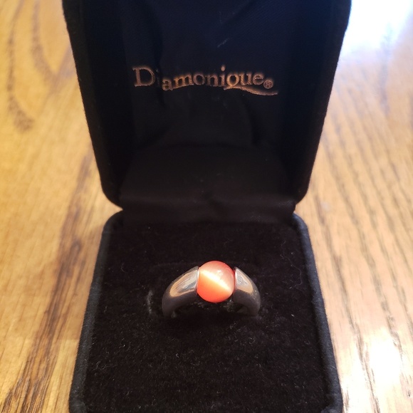 Diamonique Interchangable Simulated Cat's Eye Ring - Picture 4 of 6